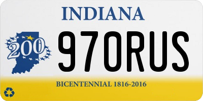 IN license plate 970RUS