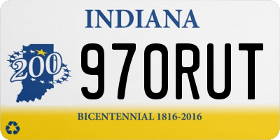 IN license plate 970RUT