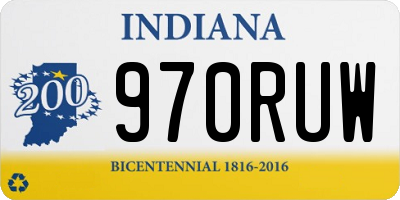 IN license plate 970RUW
