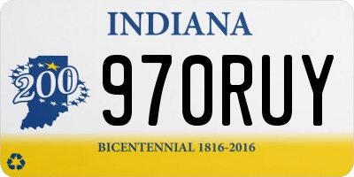 IN license plate 970RUY