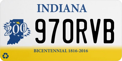 IN license plate 970RVB