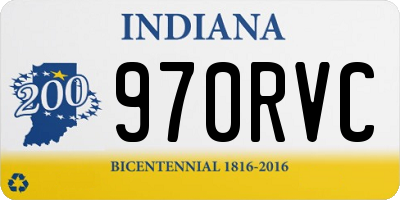 IN license plate 970RVC