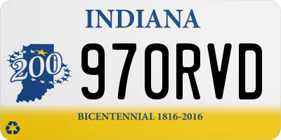 IN license plate 970RVD