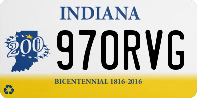 IN license plate 970RVG