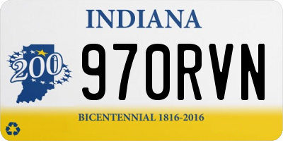 IN license plate 970RVN