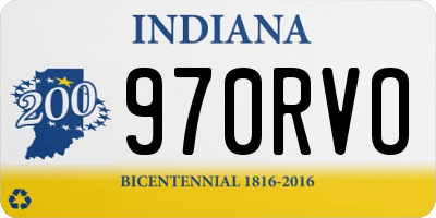 IN license plate 970RVO