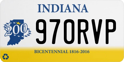 IN license plate 970RVP