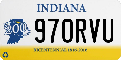 IN license plate 970RVU