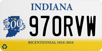IN license plate 970RVW