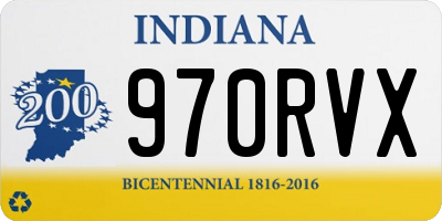 IN license plate 970RVX