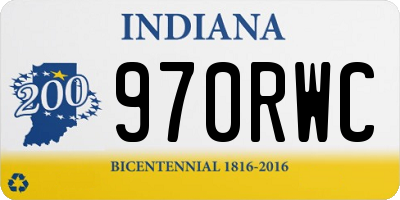 IN license plate 970RWC