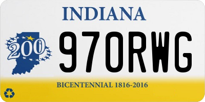 IN license plate 970RWG
