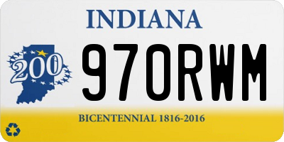 IN license plate 970RWM