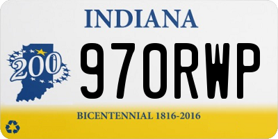 IN license plate 970RWP