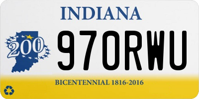 IN license plate 970RWU