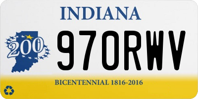 IN license plate 970RWV