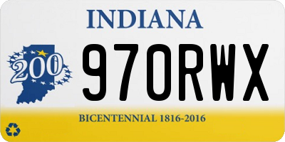 IN license plate 970RWX