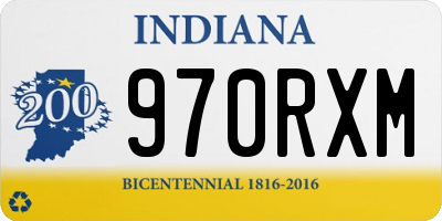 IN license plate 970RXM