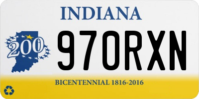 IN license plate 970RXN