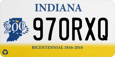 IN license plate 970RXQ