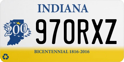 IN license plate 970RXZ