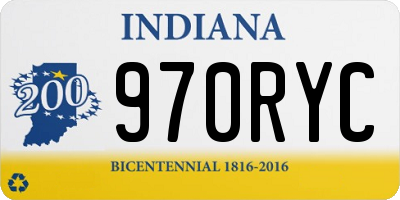 IN license plate 970RYC
