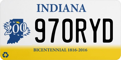 IN license plate 970RYD