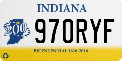 IN license plate 970RYF