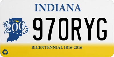 IN license plate 970RYG