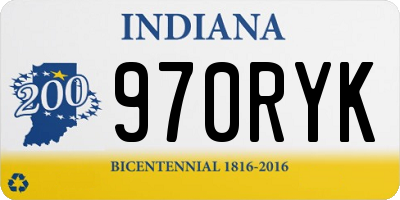 IN license plate 970RYK
