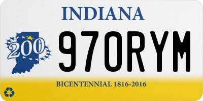 IN license plate 970RYM