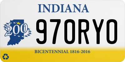 IN license plate 970RYO