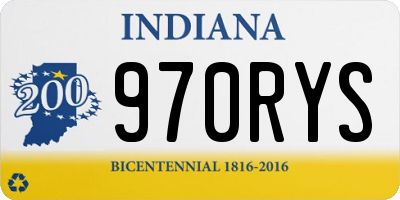 IN license plate 970RYS