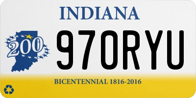 IN license plate 970RYU