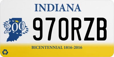 IN license plate 970RZB