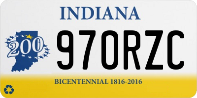 IN license plate 970RZC