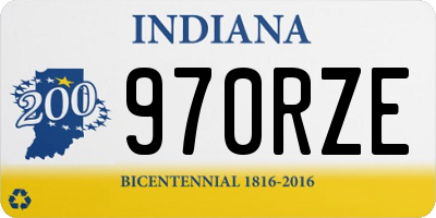 IN license plate 970RZE