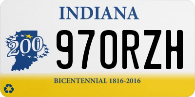IN license plate 970RZH