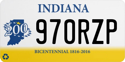 IN license plate 970RZP