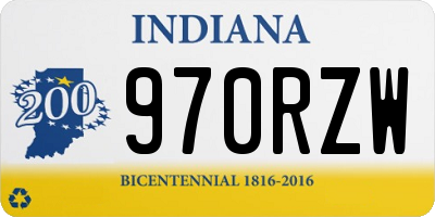 IN license plate 970RZW