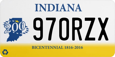 IN license plate 970RZX