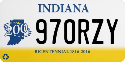 IN license plate 970RZY