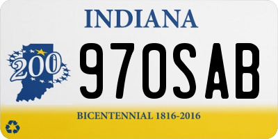 IN license plate 970SAB