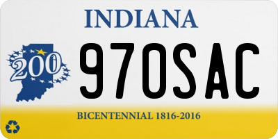 IN license plate 970SAC