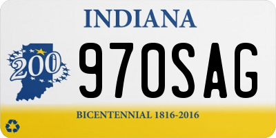 IN license plate 970SAG