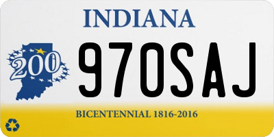 IN license plate 970SAJ