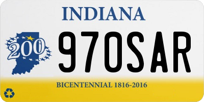 IN license plate 970SAR