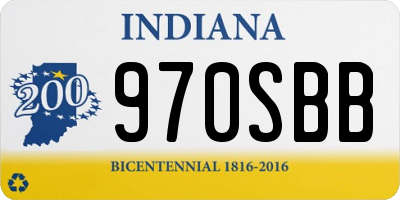 IN license plate 970SBB