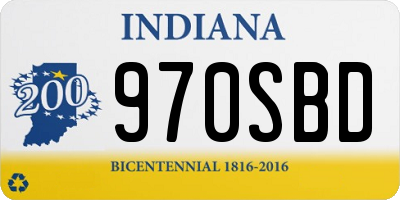 IN license plate 970SBD