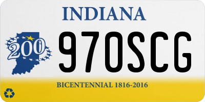 IN license plate 970SCG